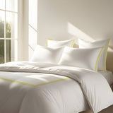 400TC Cotton Double Embroidery Sateen Solid Duvet Cover Set