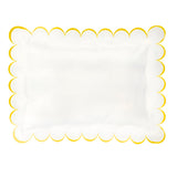 Allena 400TC Cotton Scallop Embroidery Sateen Solid Pillow Sham