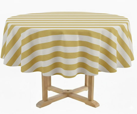 Cabana Striped Round Tablecloth