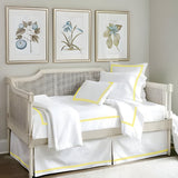400TC Daybed Sateen Solid Cotton Double Embroidered Tailored Bed Skirt