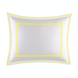 400TC Edge Embroidery & Double Border Cotton Sateen Solid Pillow Sham