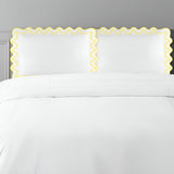 Imaginary Scallop 400TC Cotton Embroidery Sateen Solid Pillow Sham