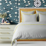 Light Grey 400TC Cotton Small Scallop Embroidery Duvet Cover Set