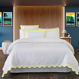 400TC Reverse U Shape Embroidery Cotton Duvet Cover Set