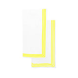 Triple Embroidery Border Cotton Napkins (Set of 4)