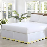 400TC Wavy Embroidery & Border Tailored Bed Skirt