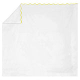 400TC Cotton Scallop Embroidery Sateen Solid Top Sheet