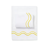 Double Wavy Embroidered Cotton Sheet Set