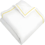 400TC Cotton Double Edge Embroidery Sateen Solid Duvet Cover Set