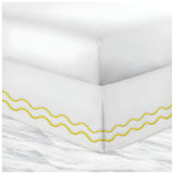400TC Cotton Double Wavy Embroidered Tailored Bed Skirt