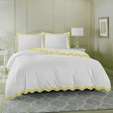 400TC Cotton Sateen Triple Scallop Embroidery Duvet Cover Set
