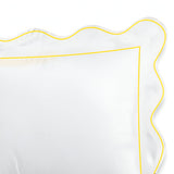 400TC Cotton Scallop Embroidery & Border Sateen Solid Pillow Sham