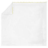 400TC Cotton Scallop Embroidery Sateen Solid Sheet Set