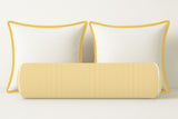 Ticking Stripe Velvet Bolster Pillow Cover