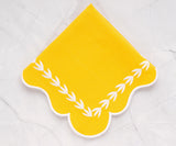 Yellow Scalloped Napkins