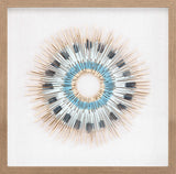 Yenice Natural Wood Geometric Wall Art Set Of Two - Clearance