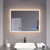 ANZZI Rectangular LED Mirror (24x31 or 27x39 in.), Copper-Free, Adjustable CCT, Defogger, with Bluetooth & Magnifying Variants