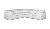 Clay Classic L-Shaped Modular Sectional Cream White