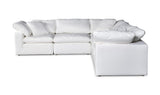 Clay Classic L-Shaped Modular Sectional Cream White