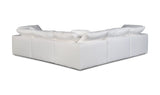 Terra Condo Classic L-Shaped Modular Sectional Cream White