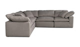 Terra Condo Classic L-Shaped Modular Sectional Light Grey
