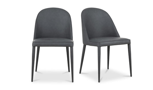 Burton Dining Chair Black Fade Vegan Leather - Set Of Two