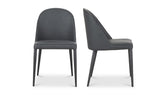 Burton Dining Chair Black Fade Vegan Leather - Set Of Two