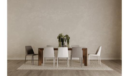 Nora Fabric Dining Chair Light Grey - Set Of Two