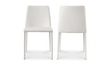 Nora Dining Chair White Vegan Leather - Set Of Two
