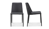Nora Dining Chair Black Vegan Leather - Set Of Two
