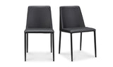 Nora Dining Chair Black Vegan Leather - Set Of Two