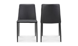 Nora Dining Chair Black Vegan Leather - Set Of Two