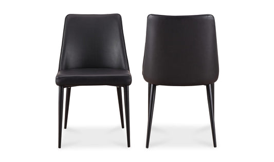 Lula Dining Chair Black Vegan Leather - Set Of Two