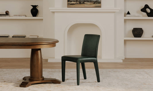 Monte Dining Chair Teal Vegan Leather - Set Of Two
