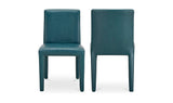 Monte Dining Chair Teal Vegan Leather - Set Of Two
