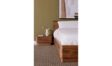 Round Off Queen Bed Walnut Brown