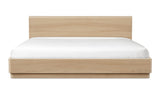 Round Off King Bed Light Oak Brown