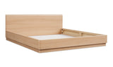 Round Off King Bed Light Oak Brown