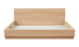 Round Off King Bed Light Oak Brown