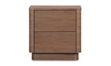Round Off Tall Nightstand Walnut Brown