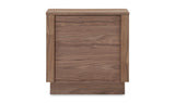 Round Off Tall Nightstand Walnut Brown