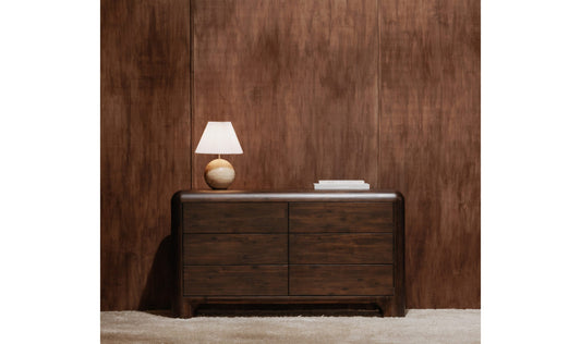 Rowan 6 Drawer Dresser Dark Brown