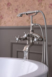 Suni 3-Handle Claw Foot Tub Faucet with Hand Shower