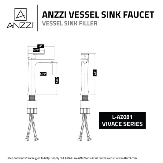 Vivace Single Hole Single-Handle Bathroom Faucet in Polished Chrome