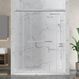 Ward Series 44 to 48 in. x 76 in. Frameless Sliding Shower Door with 3/8" (10mm) Tempered Clear Glass
