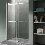 Kahn Series 45 to 48 in. x 76 in. Sliding Frameless Shower Door with Tsunami Guard Tempered Glass