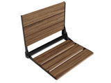 ANZZI Saxon Folding Teak Shower Seat (17" x 17"), 350 lbs Weight Capacity, Natural Teak Wood, ADA Compliant, Robust Wall Mount