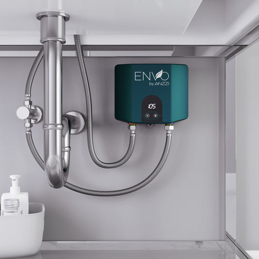 ENVO Ansen Compact Tankless Electric Water Heater, Heat-on-Demand, Endless Hot Water Supply, ETL Certified, Energy and Water Saving