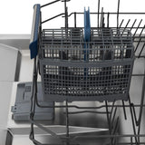 ZLINE 24" Autograph Dishwasher, White Door, Black Handle, DWVZ-WM-24-MB