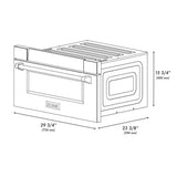 ZLINE 30" Microwave Drawer, Black Stainless, Gold MWDZ-30-BS-G